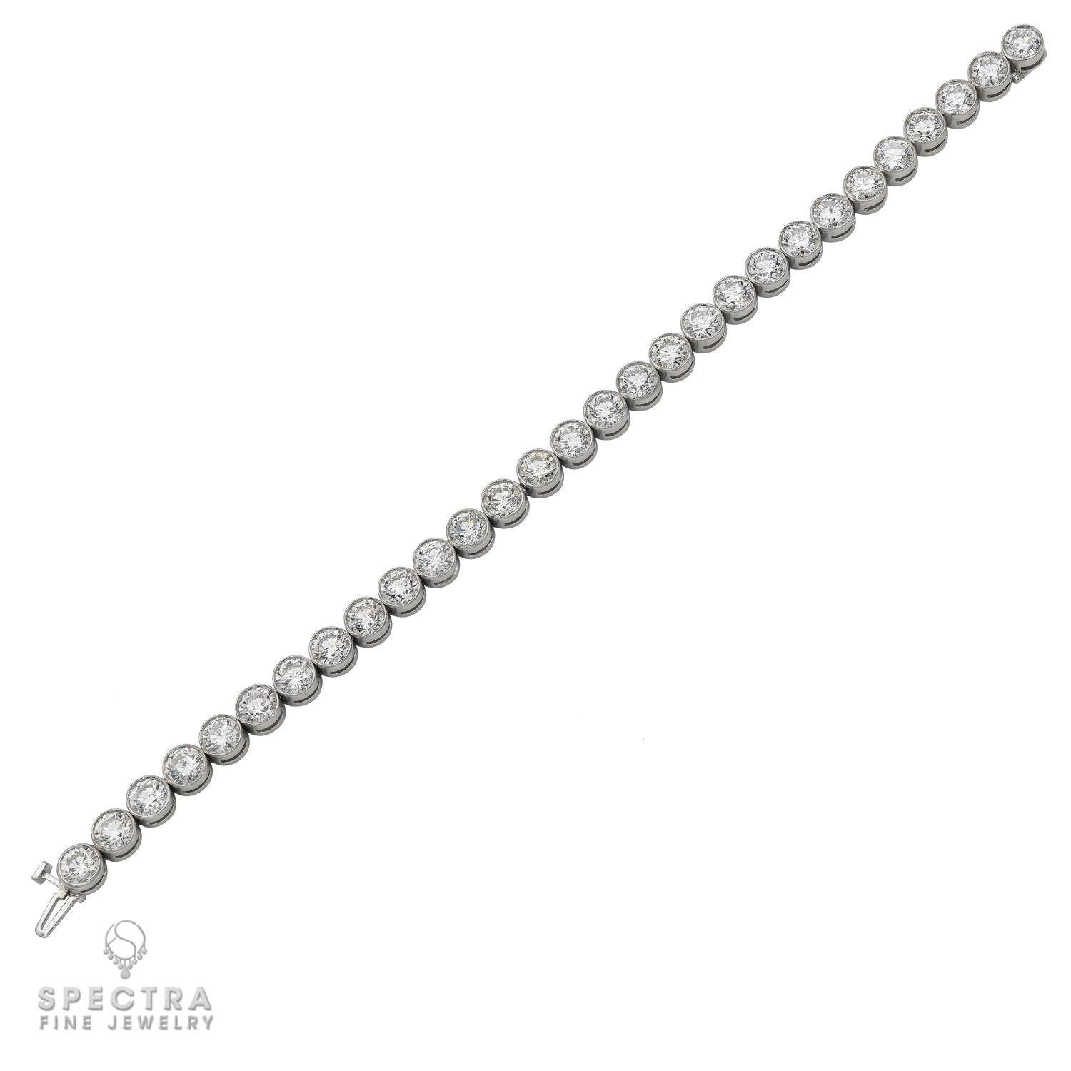 14.55 ct Diamond Bezel Tennis Bracelet – Spectra Fine Jewelry