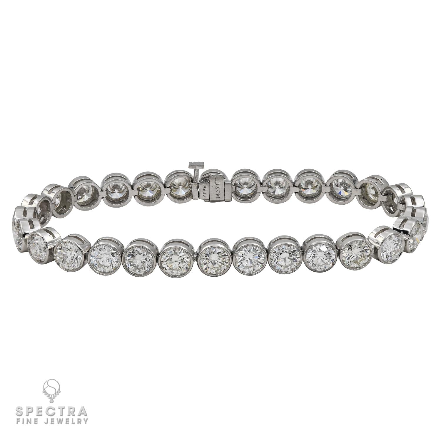 14.55 ct Diamond Bezel Tennis Bracelet – Spectra Fine Jewelry