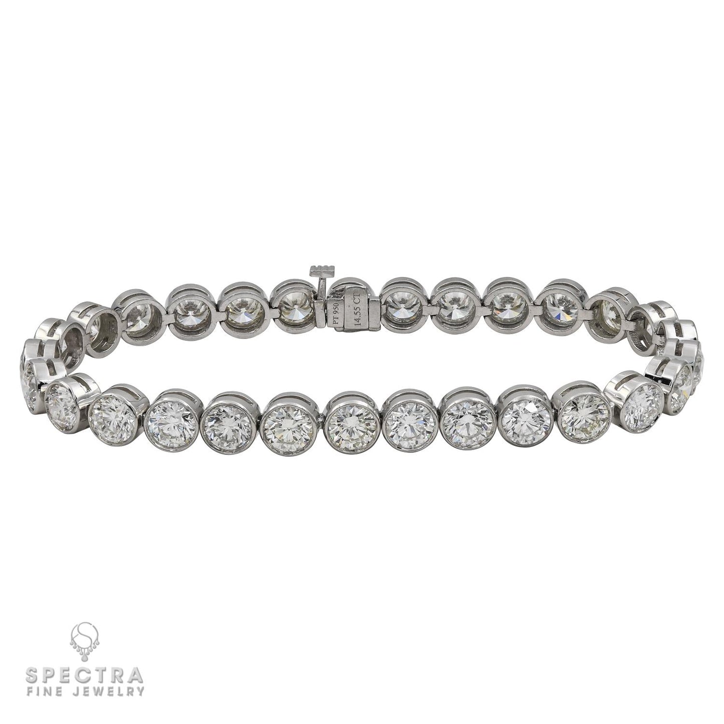 14.55 ct Diamond Bezel Tennis Bracelet – Spectra Fine Jewelry