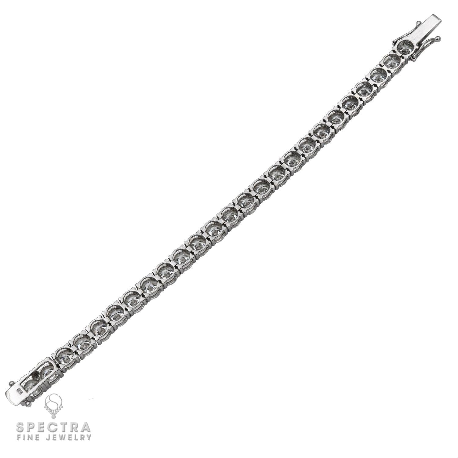 25.50 ct Diamond Tennis Bracelet in 18K White Gold – Spectra Fine Jewelry