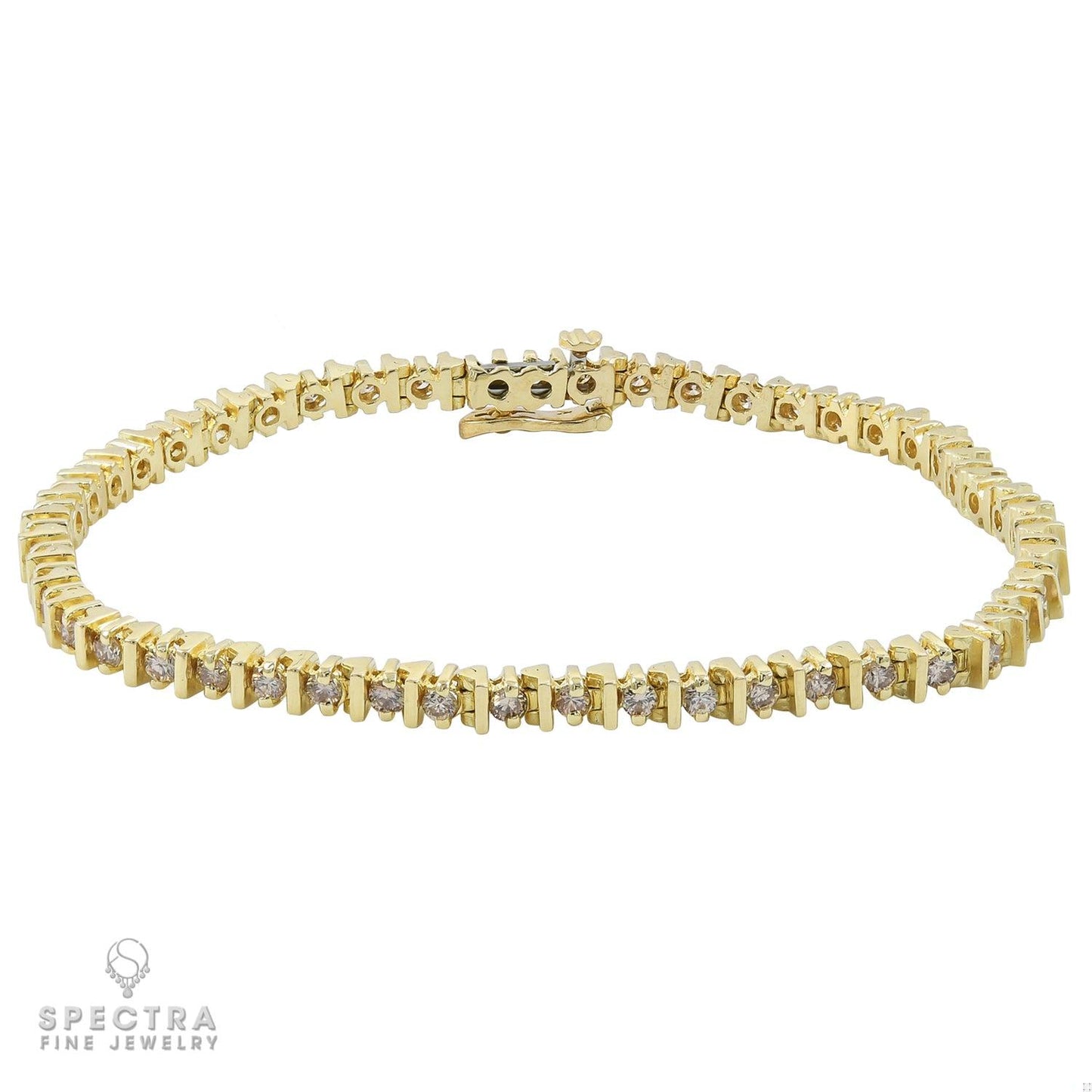 2.50 ct Diamond Tennis Bracelet in 14K Yellow Gold – Spectra Fine Jewelry