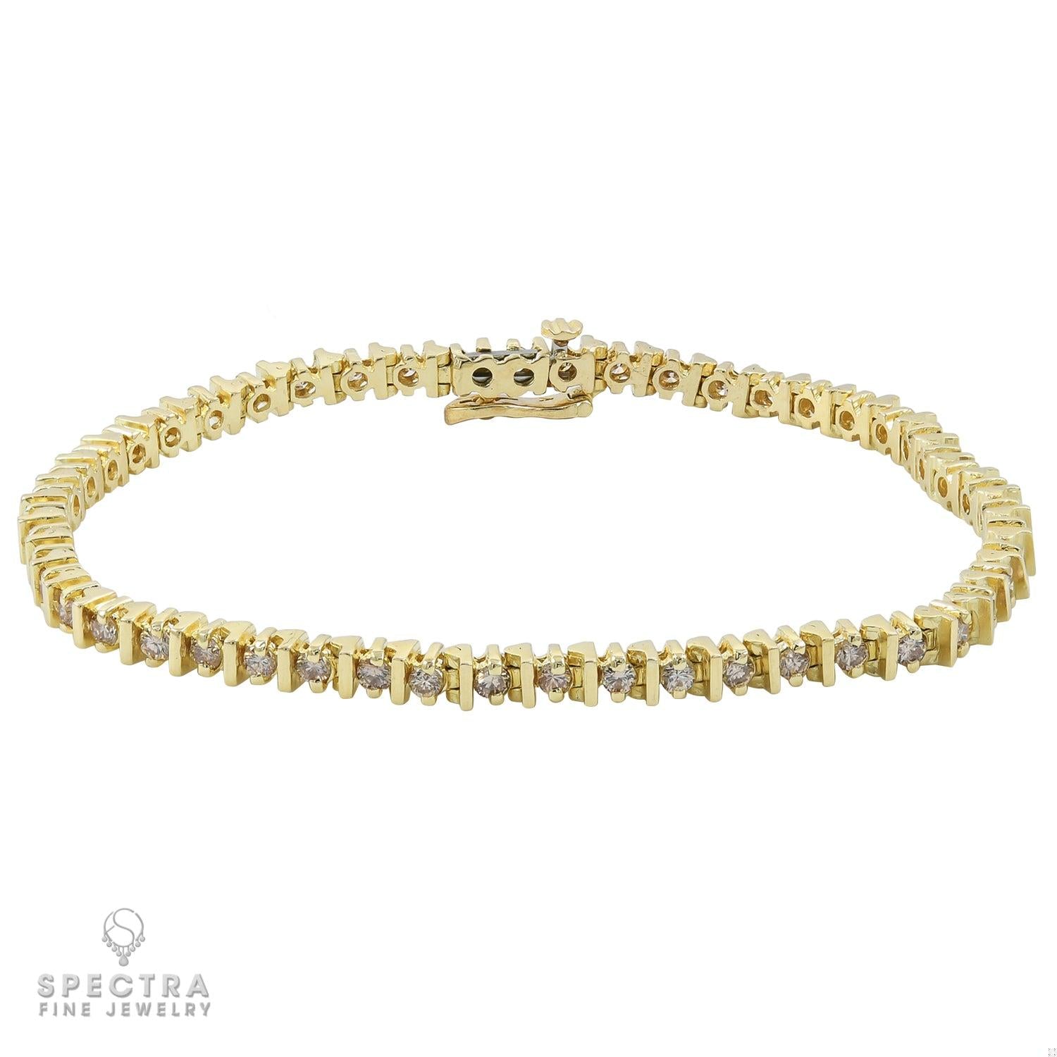 2.50 ct Diamond Tennis Bracelet in 14K Yellow Gold – Spectra Fine Jewelry