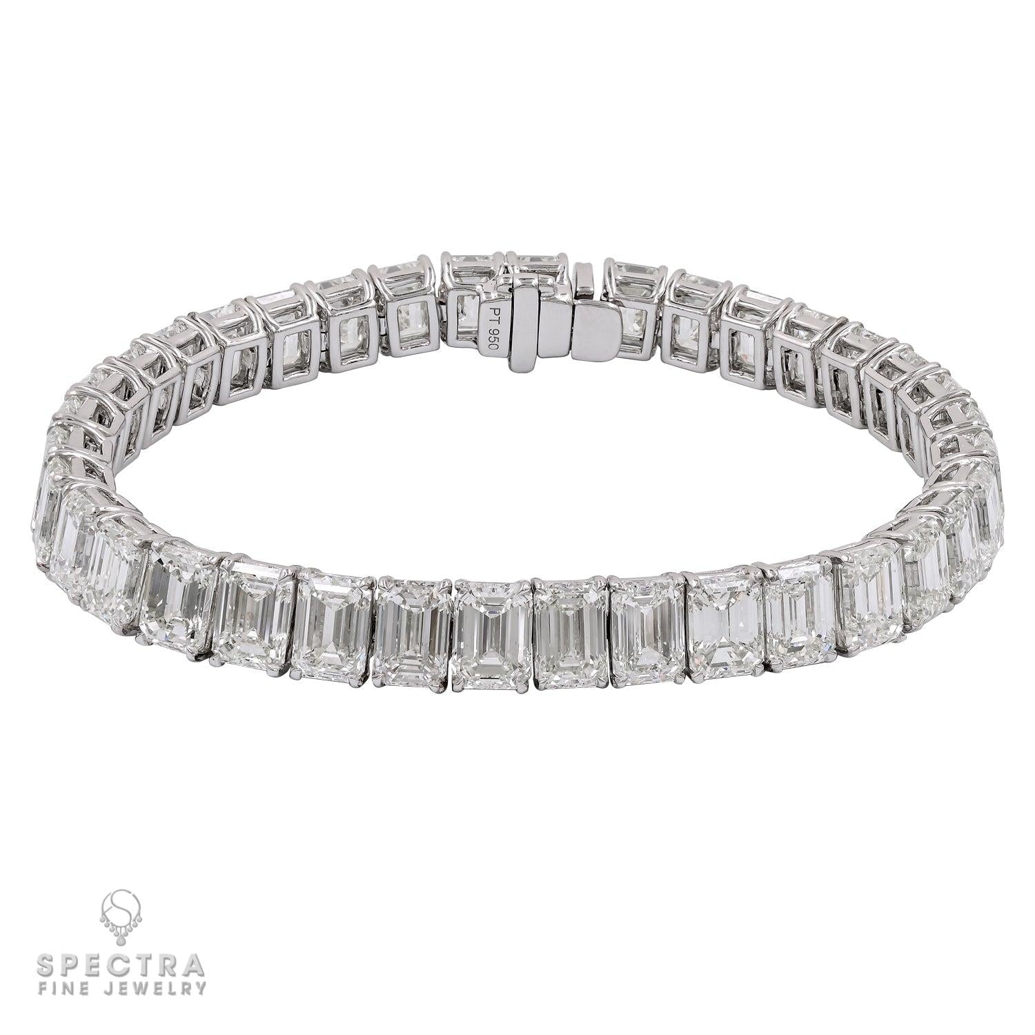 36.49 ct Emerald-Cut Diamond Tennis Bracelet – Spectra Fine Jewelry