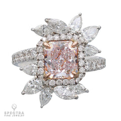 Spectra Fine Jewelry GIA Certified 2.63 Carat Pink Diamond Cocktail Ring
