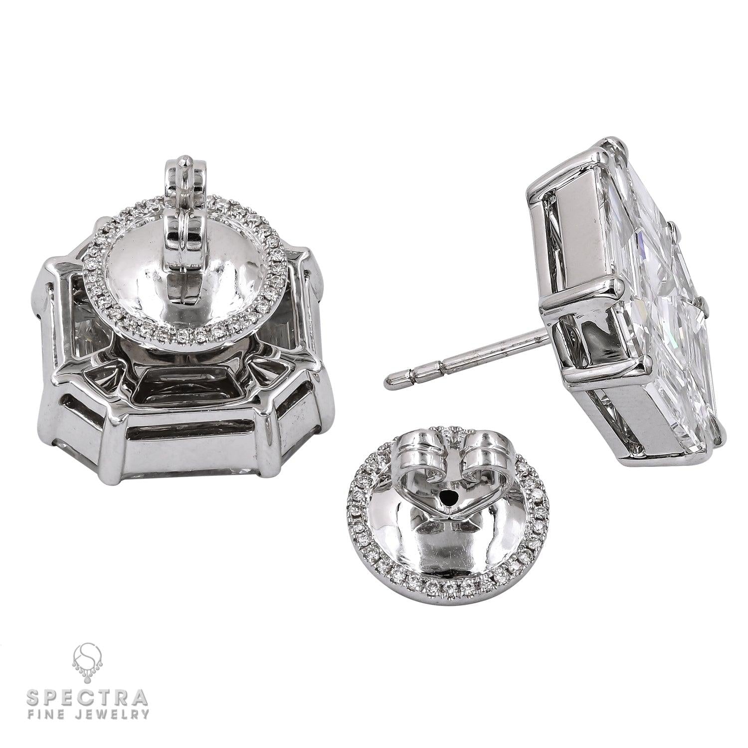 Spectra Fine Jewelry Illusion Ascher Diamond Stud Earrings 10.74ct