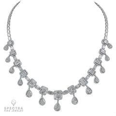 Spectra Fine Jewelry Invisibly-set Diamond Fringe Collar Necklace