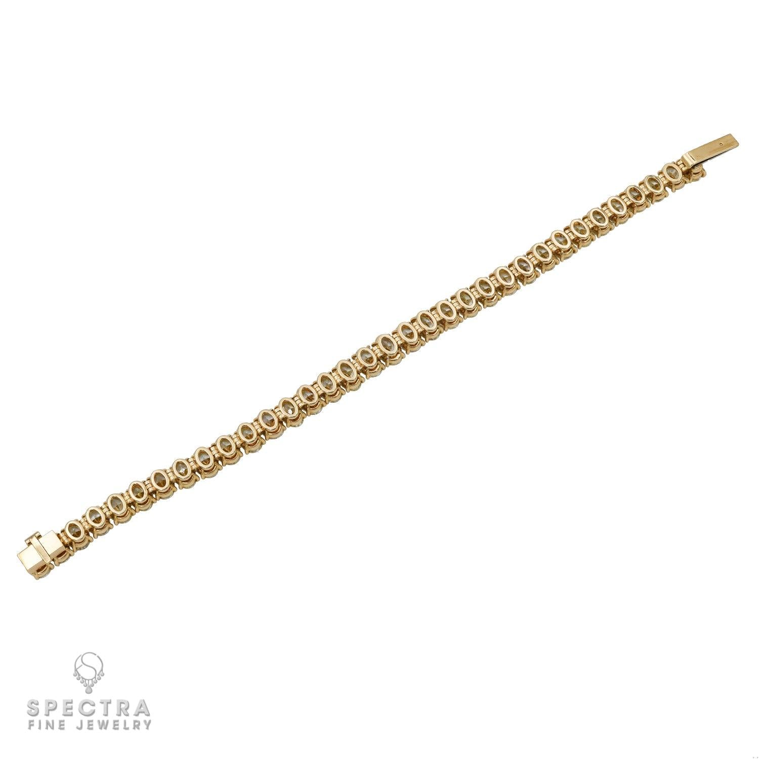 Spectra Fine Jewelry Oval Yellow Diamond Tennis Bracelet  32.42ct