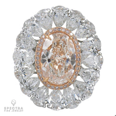Spectra Fine Jewelry Pink Diamond Halo Cocktail Engagement Ring 6.27ct