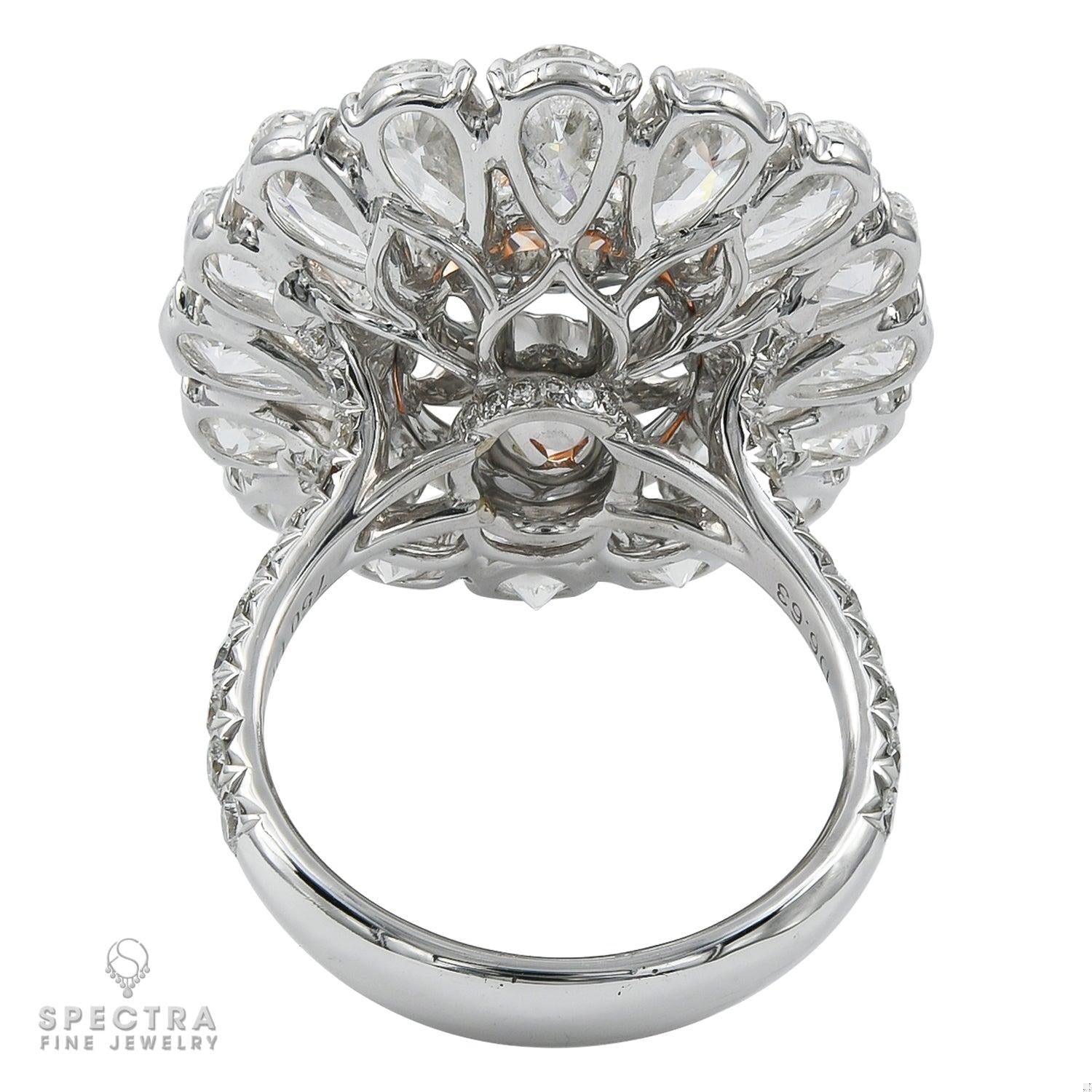 Spectra Fine Jewelry Pink Diamond Halo Cocktail Engagement Ring 6.27ct
