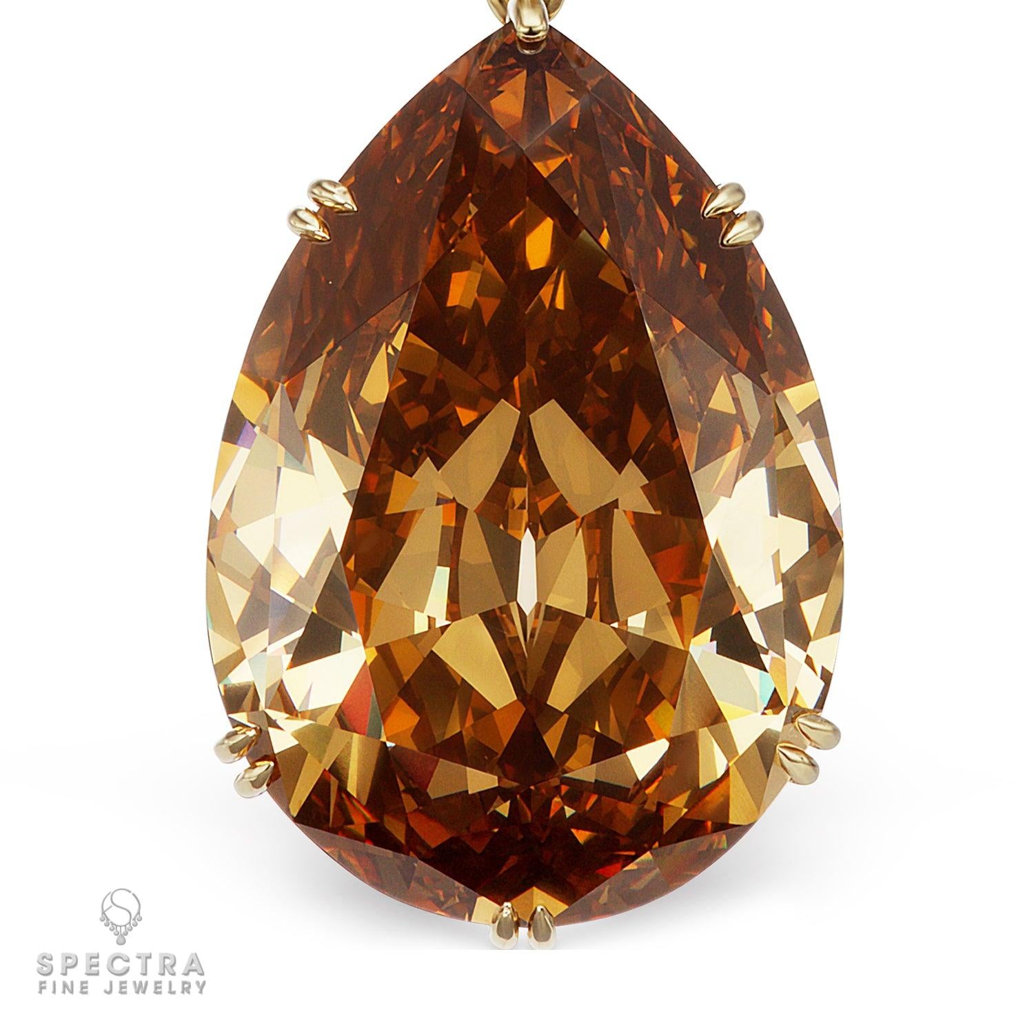 80.12ct Fancy Deep Brown-Orange Diamond Necklace | Spectra Fine Jewelry