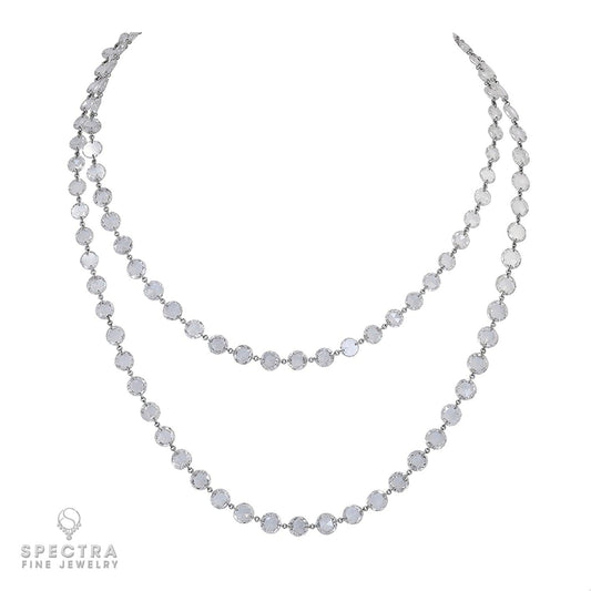 Spectra Fine Jewelry Rose Cut Diamond Opera Necklace
