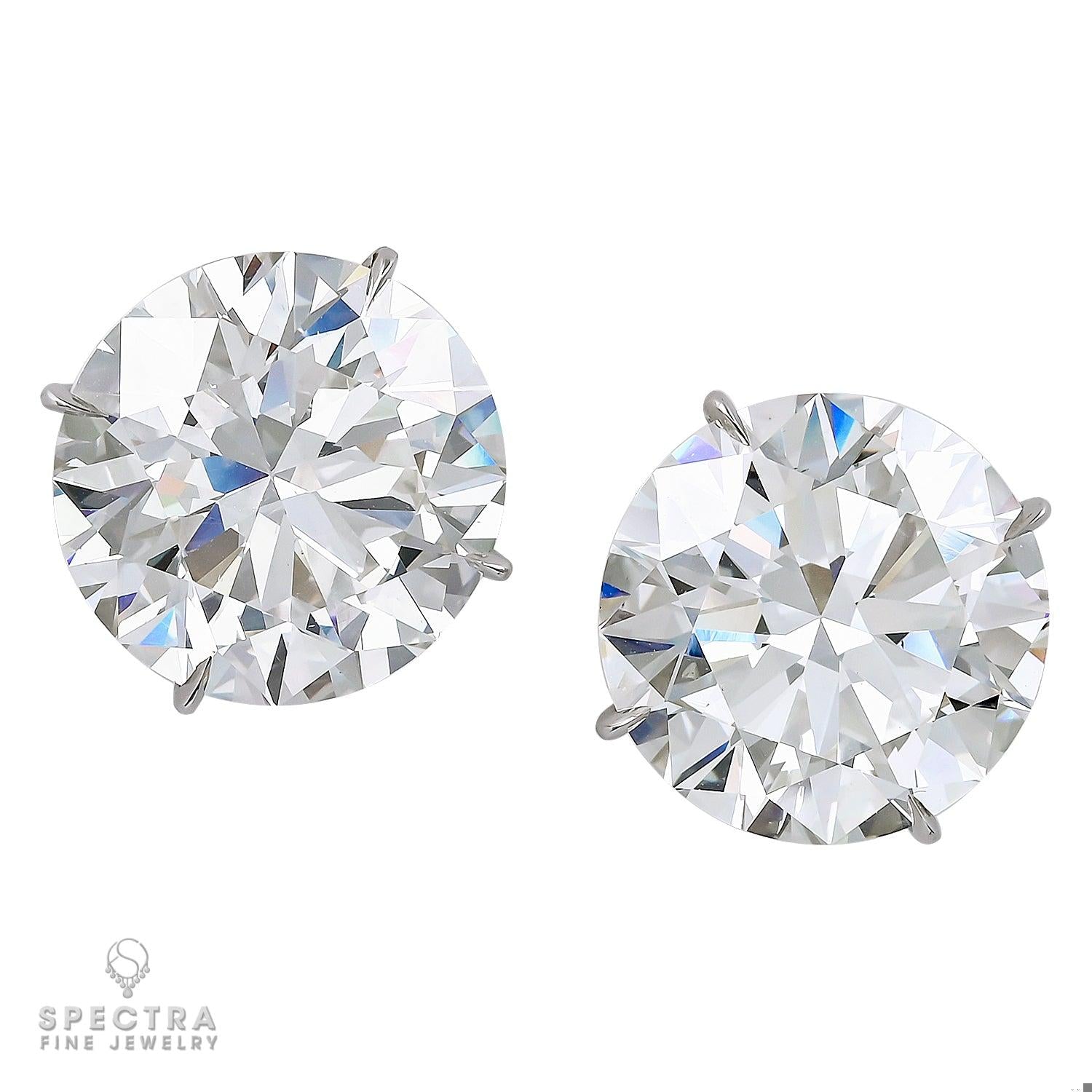 Spectra Fine Jewelry Round Diamond Stud Earrings 6.58ct