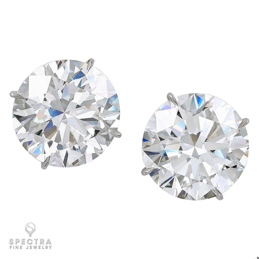 Spectra Fine Jewelry Round Diamond Stud Earrings 6.58ct