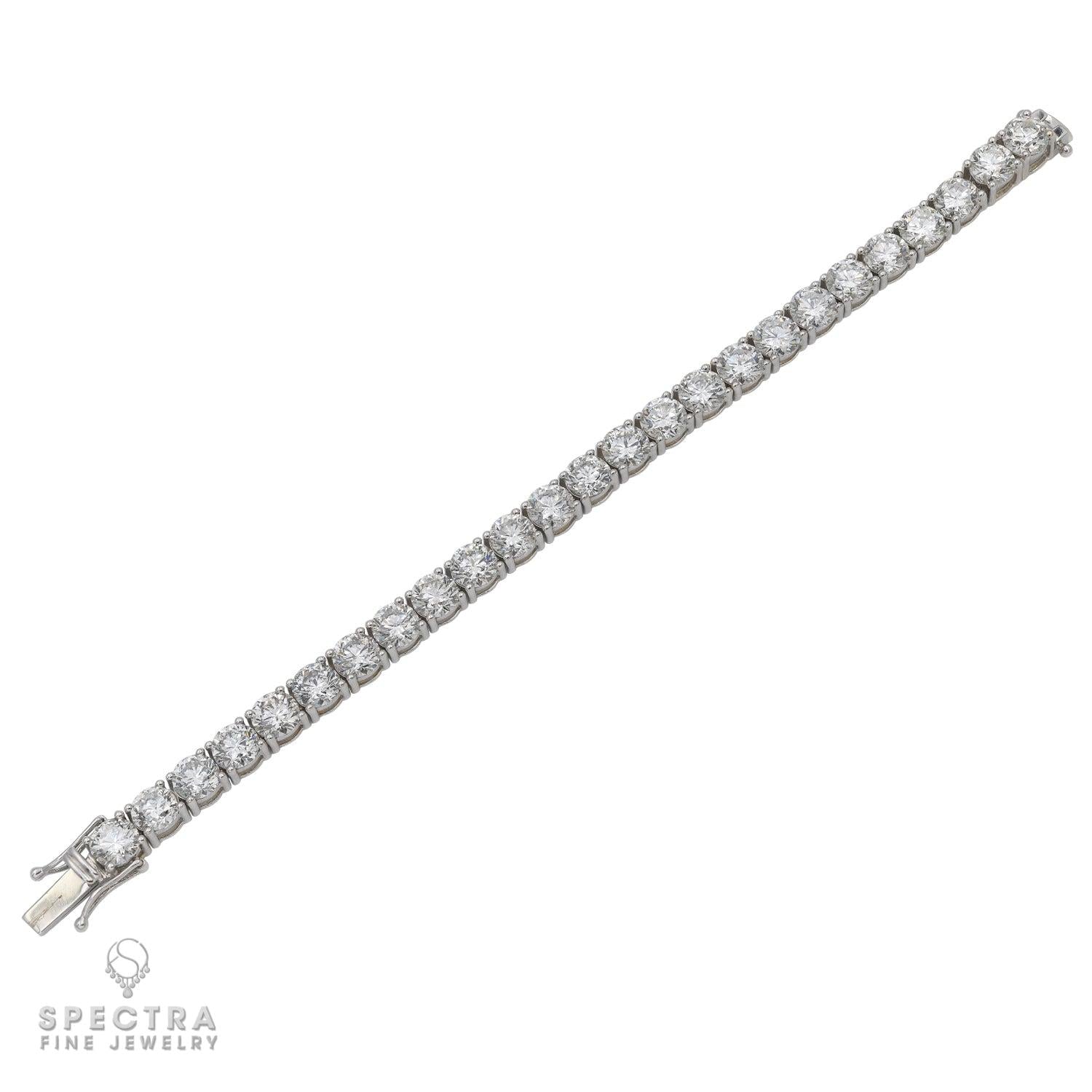 21.05 ct Diamond Tennis Bracelet in 14K White Gold – Spectra Fine Jewelry