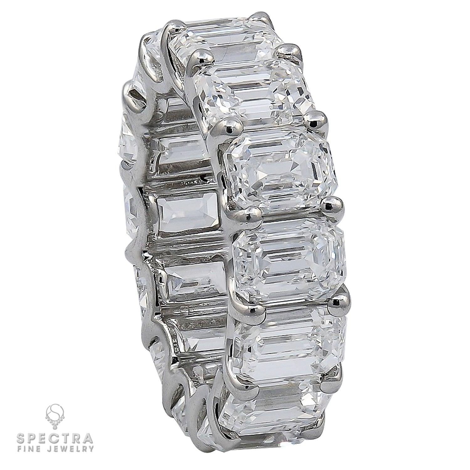 Spectra Fine Jewelry 14.23 cts. Emerald Cut Diamond Wedding Band Ring