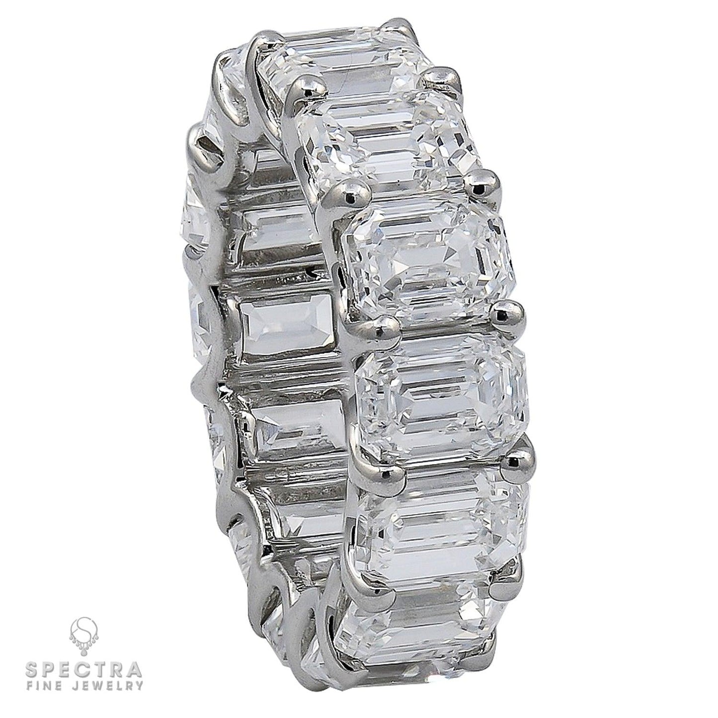 Spectra Fine Jewelry 14.23 cts. Emerald Cut Diamond Wedding Band Ring