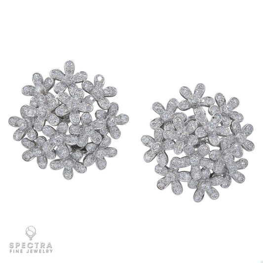 Van Cleef & Arpels Socrate Diamond Earrings Large Model – Signed Estate Jewelry