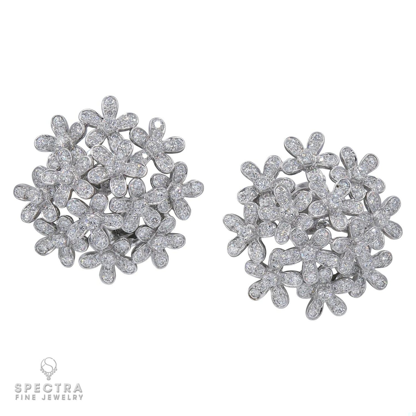 Van Cleef & Arpels Socrate Diamond Earrings Large Model – Signed Estate Jewelry