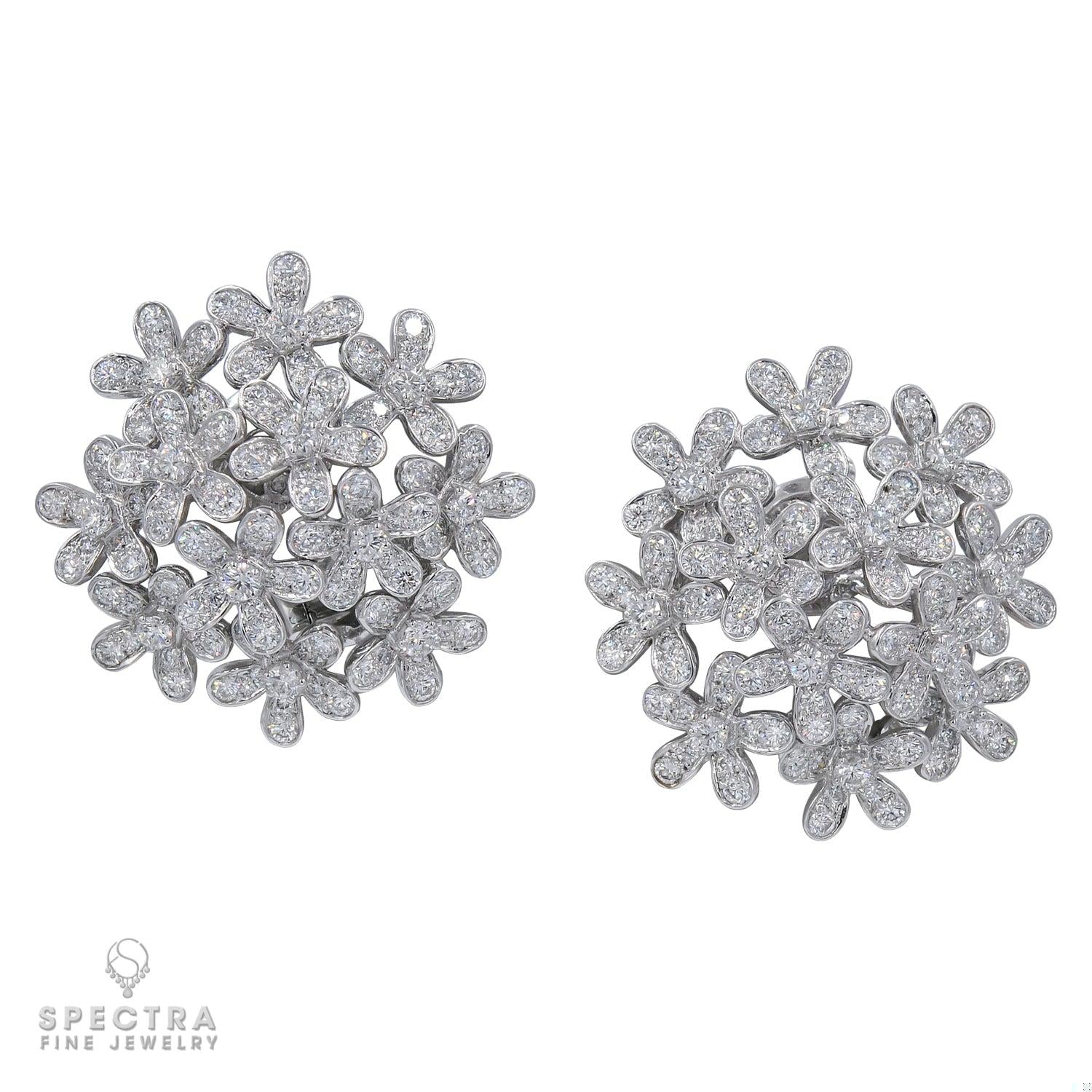 Van Cleef & Arpels Socrate Diamond Earrings Large Model – Signed Estate Jewelry