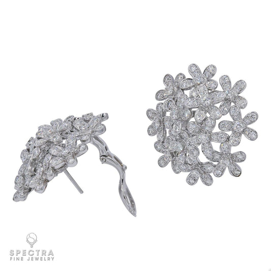 Van Cleef & Arpels Socrate Diamond Earrings Large Model – Signed Estate Jewelry