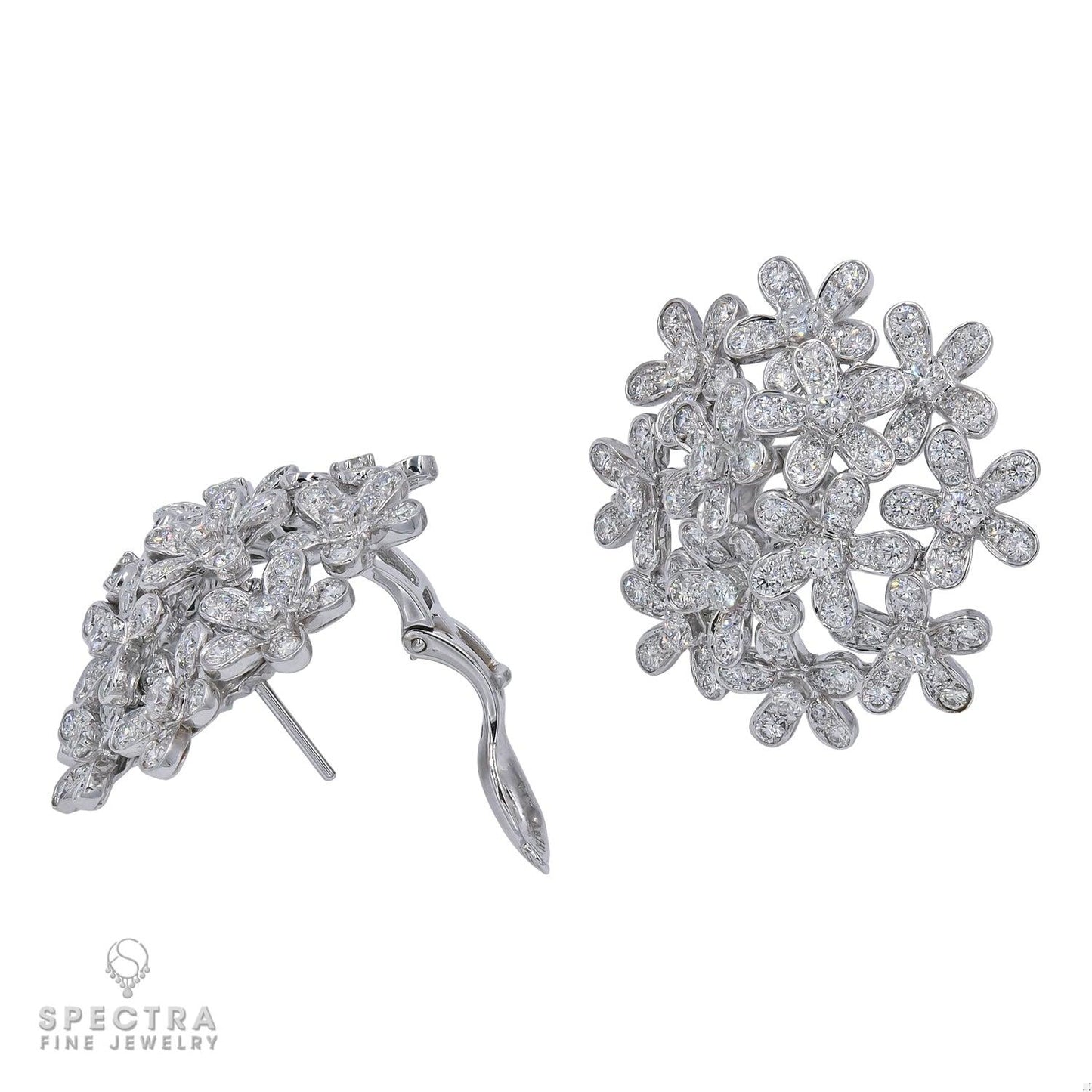 Van Cleef & Arpels Socrate Diamond Earrings Large Model – Signed Estate Jewelry
