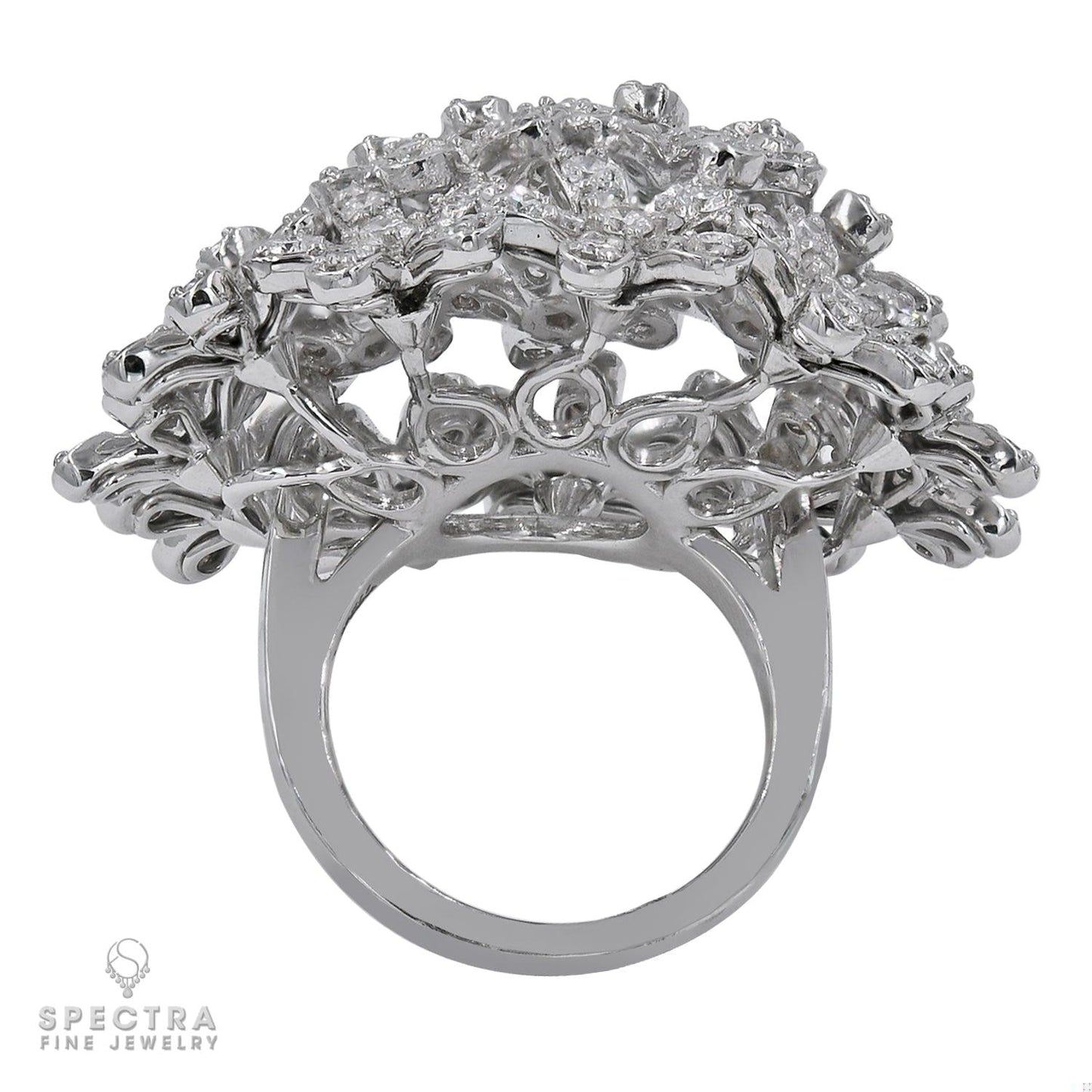 Van Cleef & Arpels Socrate Diamond Ring Large Model – Signed White Gold Ring