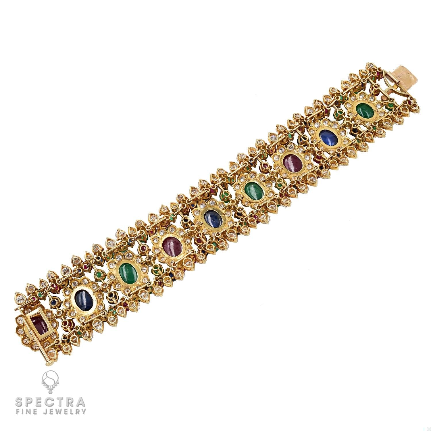 Van Cleef & Arpels Tapestry Diamond & Gemstone Bracelet – Estate