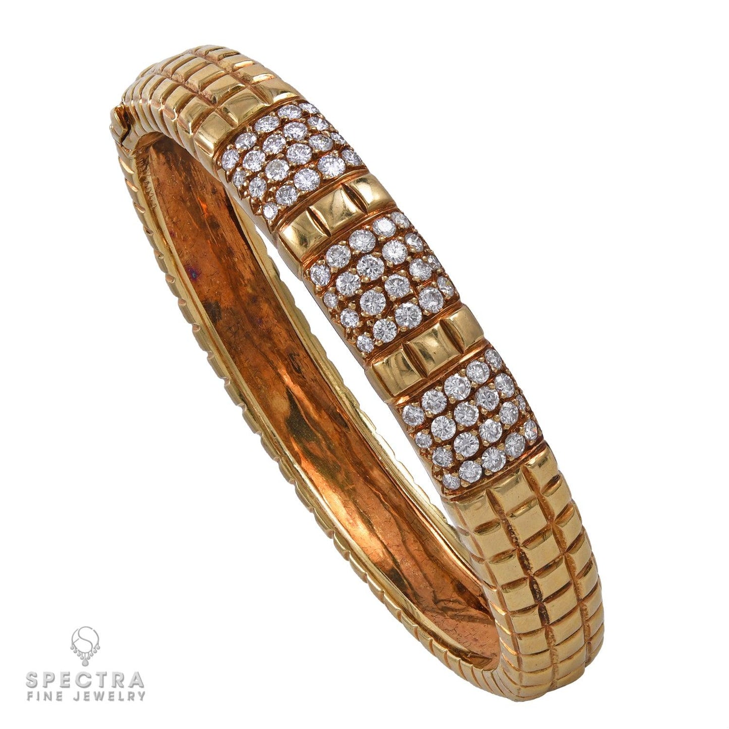 Van Cleef & Arpels Vintage Diamond Bracelet in 18K Yellow Gold – Signed