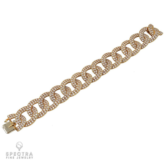 Van Cleef & Arpels “Olympia” 17.6 ct Diamond Bracelet in 18K Gold – Signed