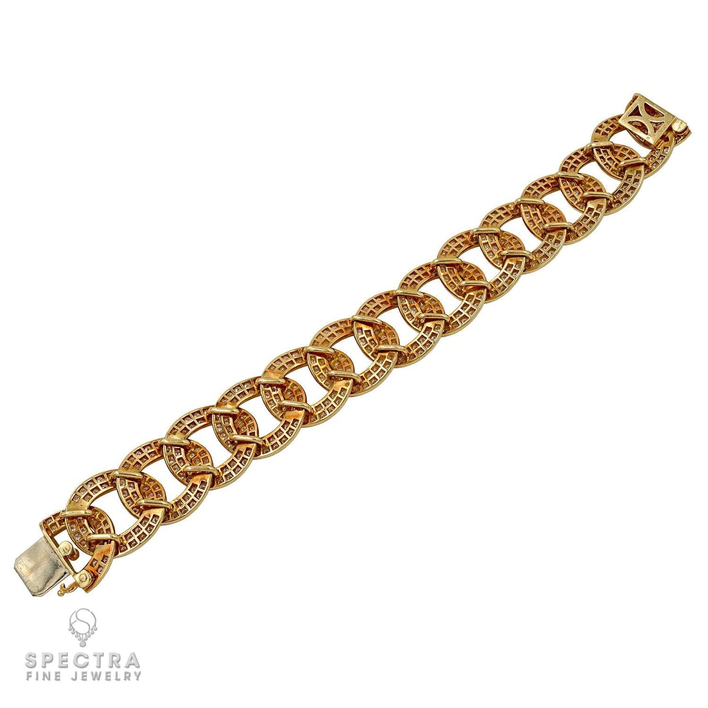 Van Cleef & Arpels “Olympia” 17.6 ct Diamond Bracelet in 18K Gold – Signed