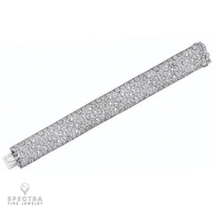 Vintage French Art Deco Articulated Diamond Bracelet