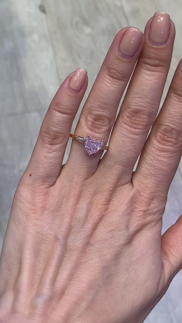 Cartier Pink Heart Diamond Dinner Engagement Ring 2.02 ct.