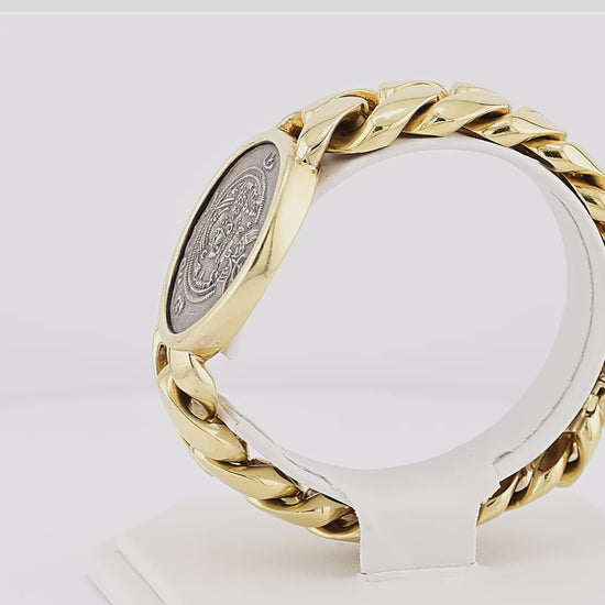 Bulgari Monete Chain Bracelet in 18K Yellow Gold – Signed Jewelry