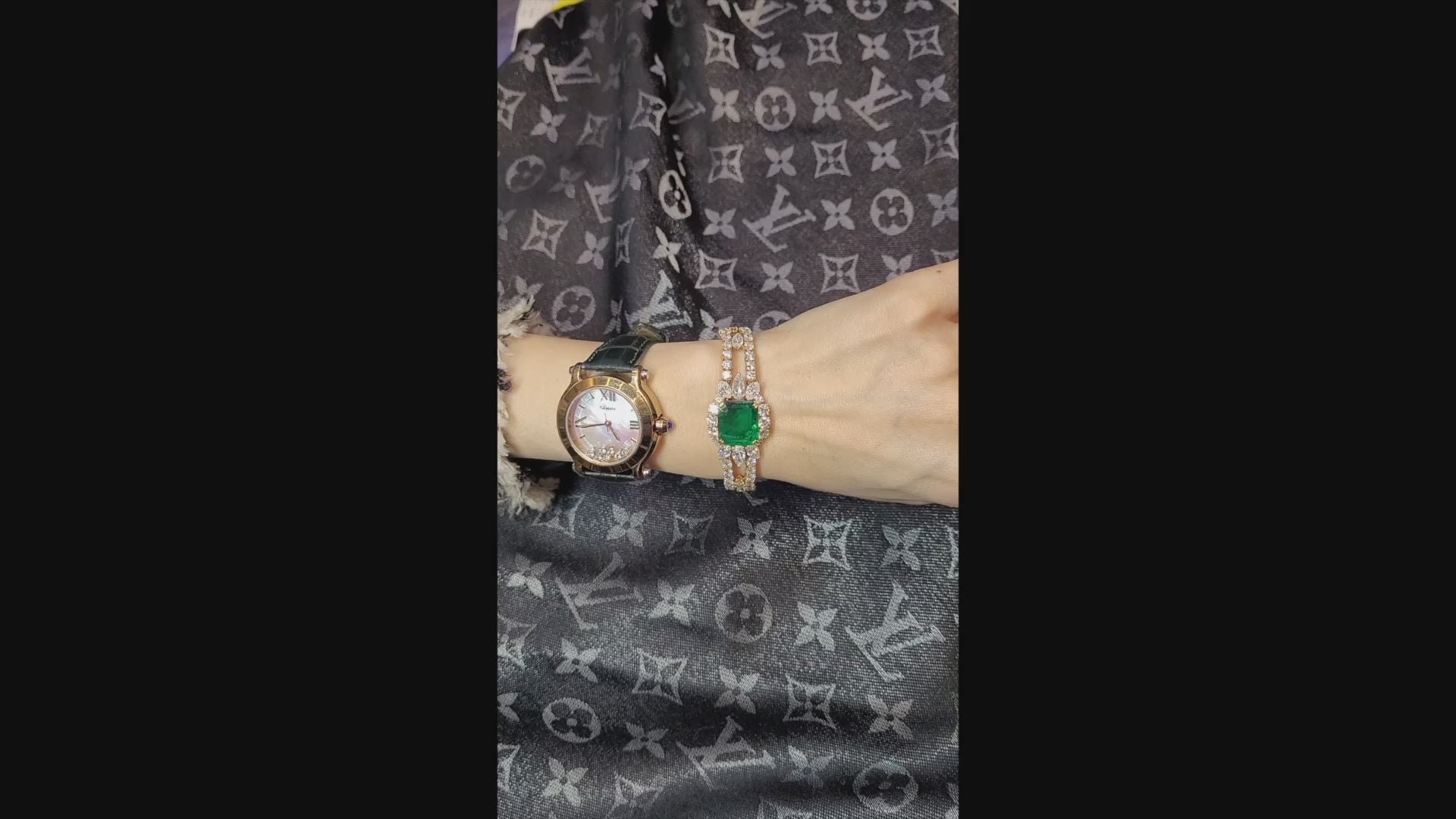 Vassort Vintage Emerald Diamond Bracelet