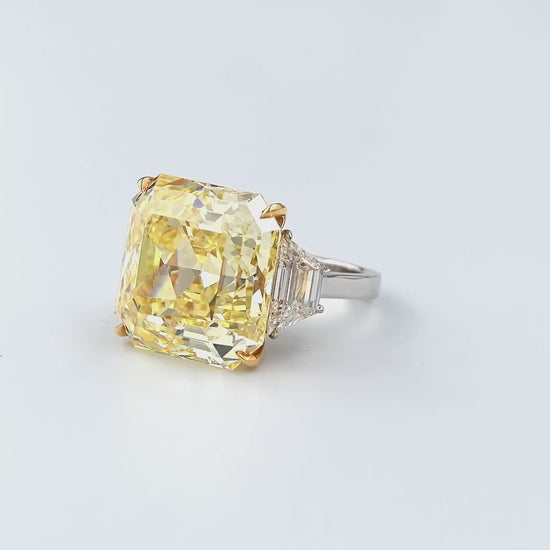 Spectra Fine Jewelry 30.02ct Fancy Intense Yellow Diamond Ring