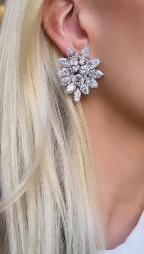 Harry Winston Jacques Timey 47.0 cts. Diamond Cluster Earrings