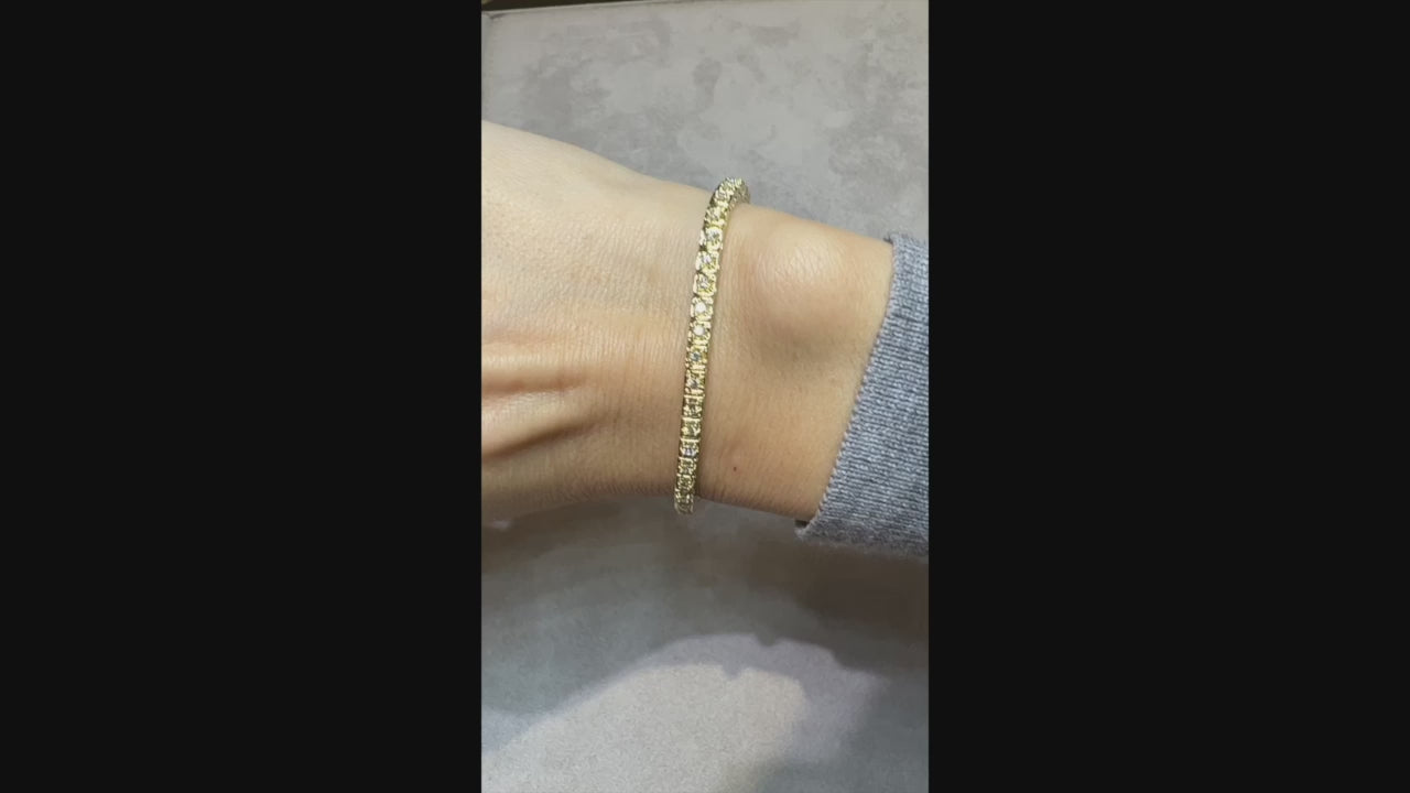 1.56 ct Diamond Tennis Bracelet in 14K Yellow Gold – Contemporary Fine Jewelry