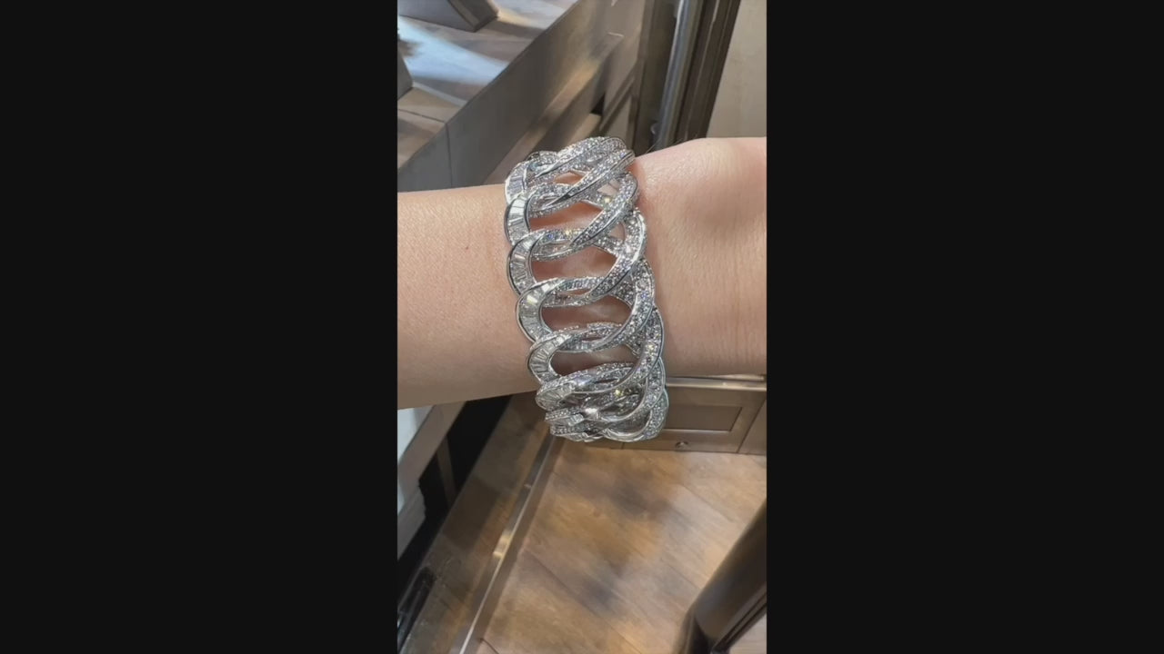Spectra Fine Jewelry Diamond Pave Open Link Bracelet
