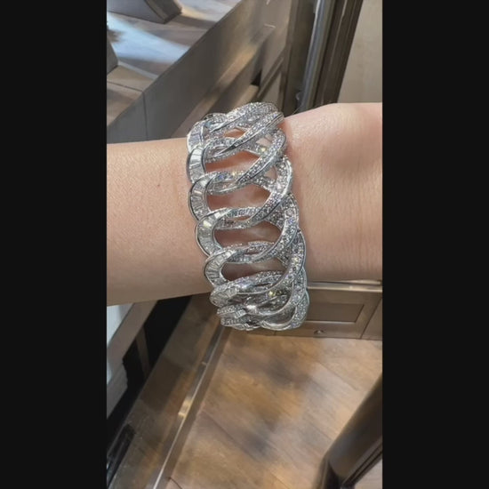 Spectra Fine Jewelry Diamond Pave Open Link Bracelet