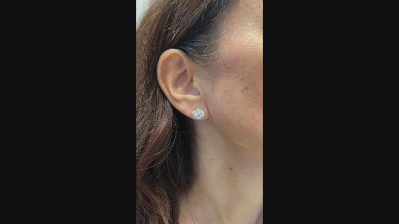 Spectra Fine Jewelry Round Diamond Stud Earrings 6.58ct