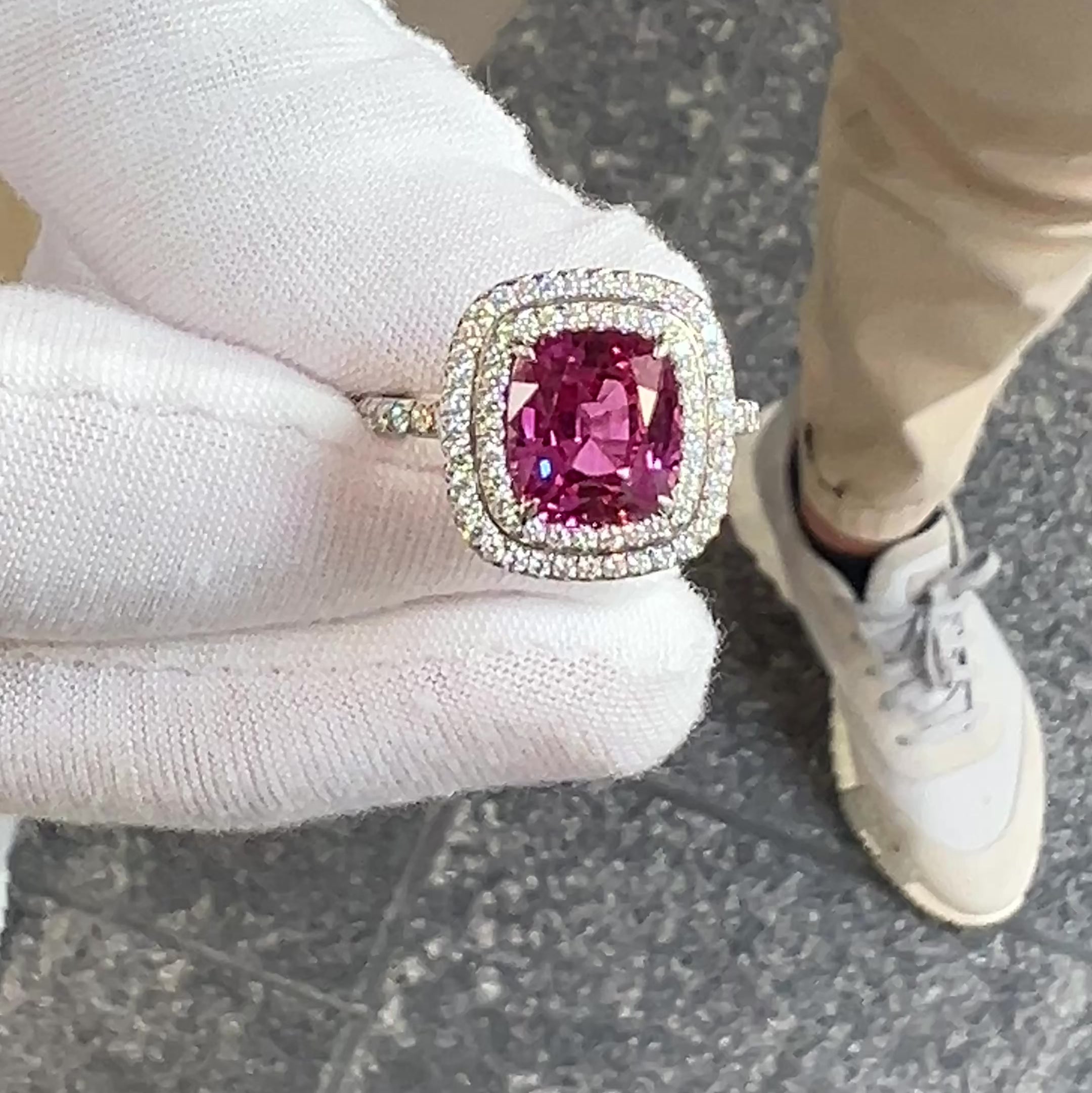 Tiffany & Co. Soleste 4.42ct Pink Sapphire & Diamond Ring