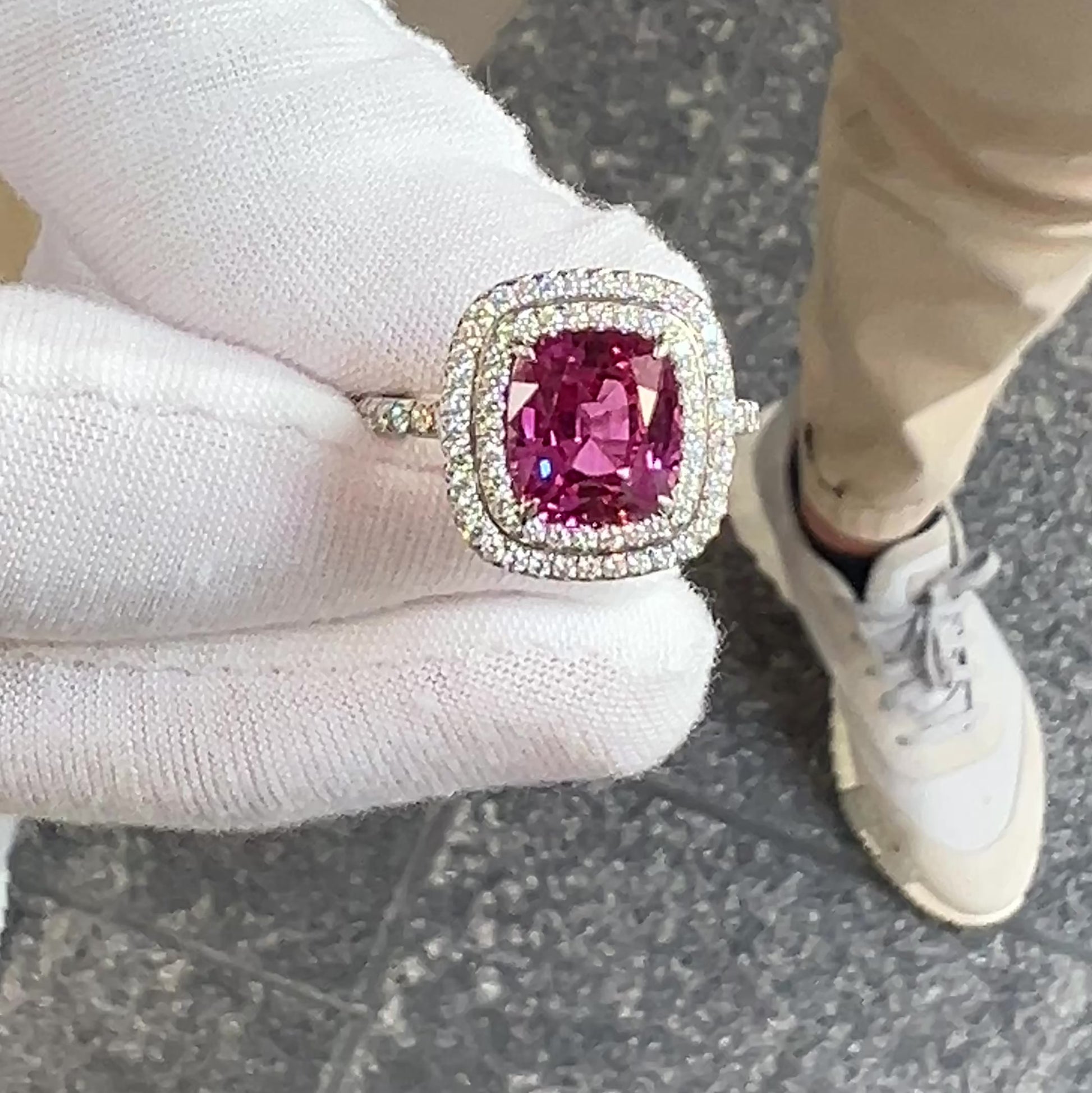 Tiffany & Co. Soleste 4.42ct Pink Sapphire & Diamond Ring
