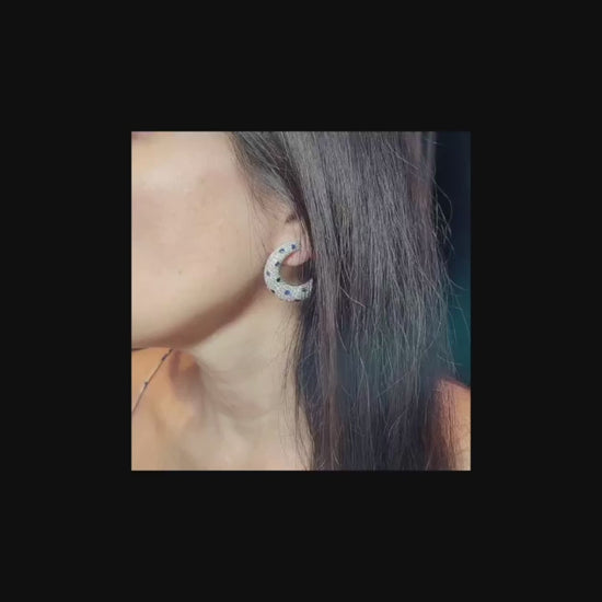 Cartier 'Panthère' Sapphire and Diamond Ear Clips - Large