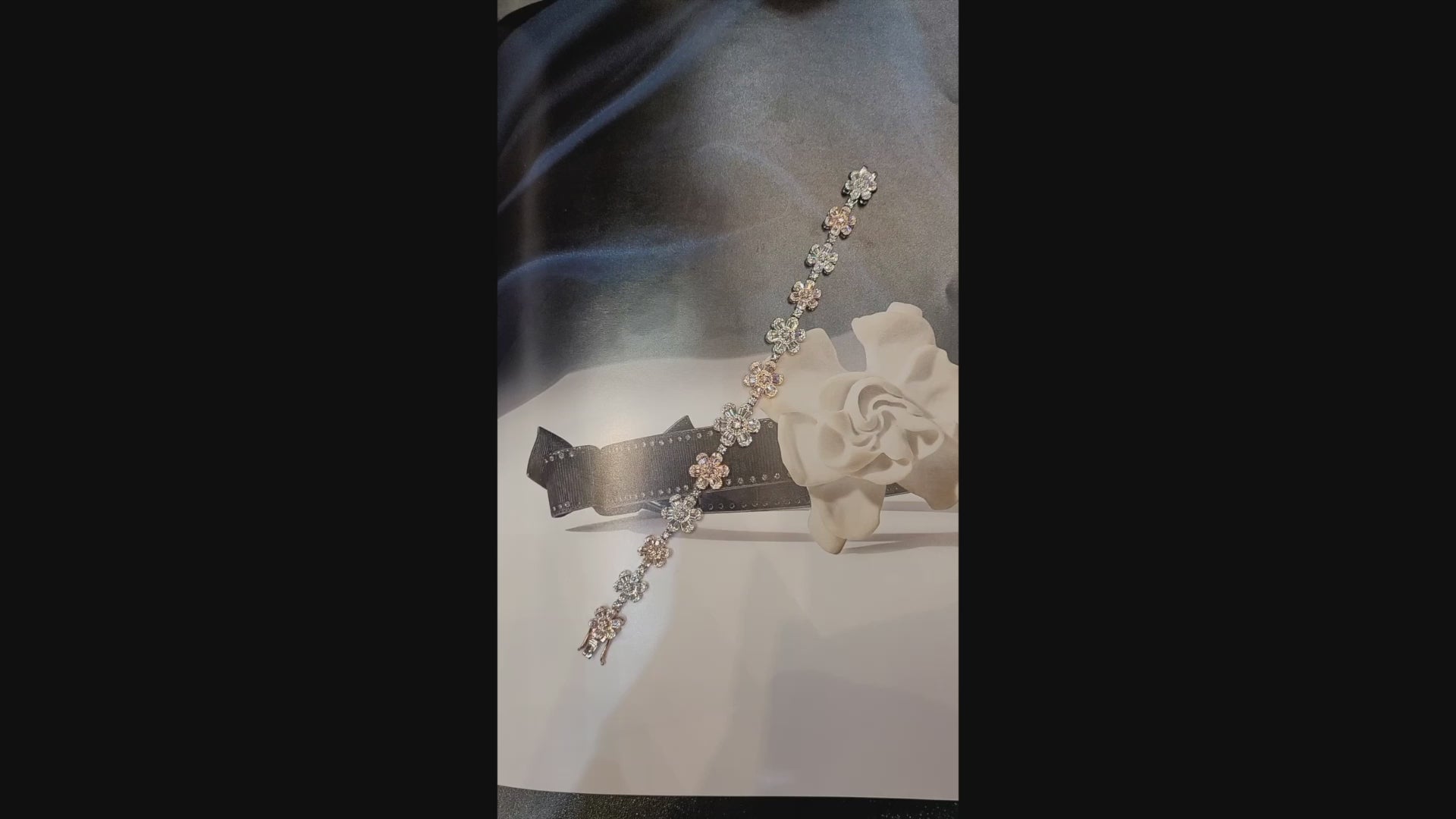 Contemporary Mixed-Cut Diamond Flower Bracelet