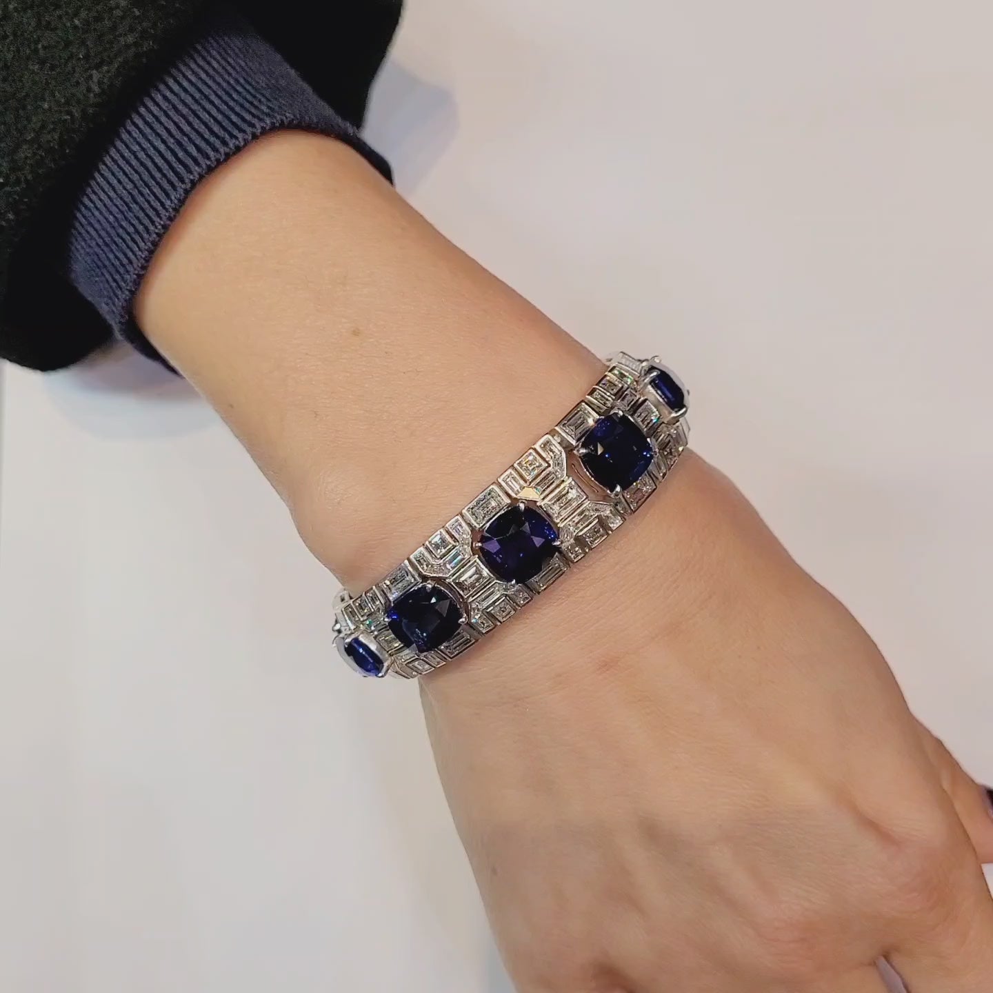 Vintage Bulgari Ceylon Sapphire Diamond Bracelet