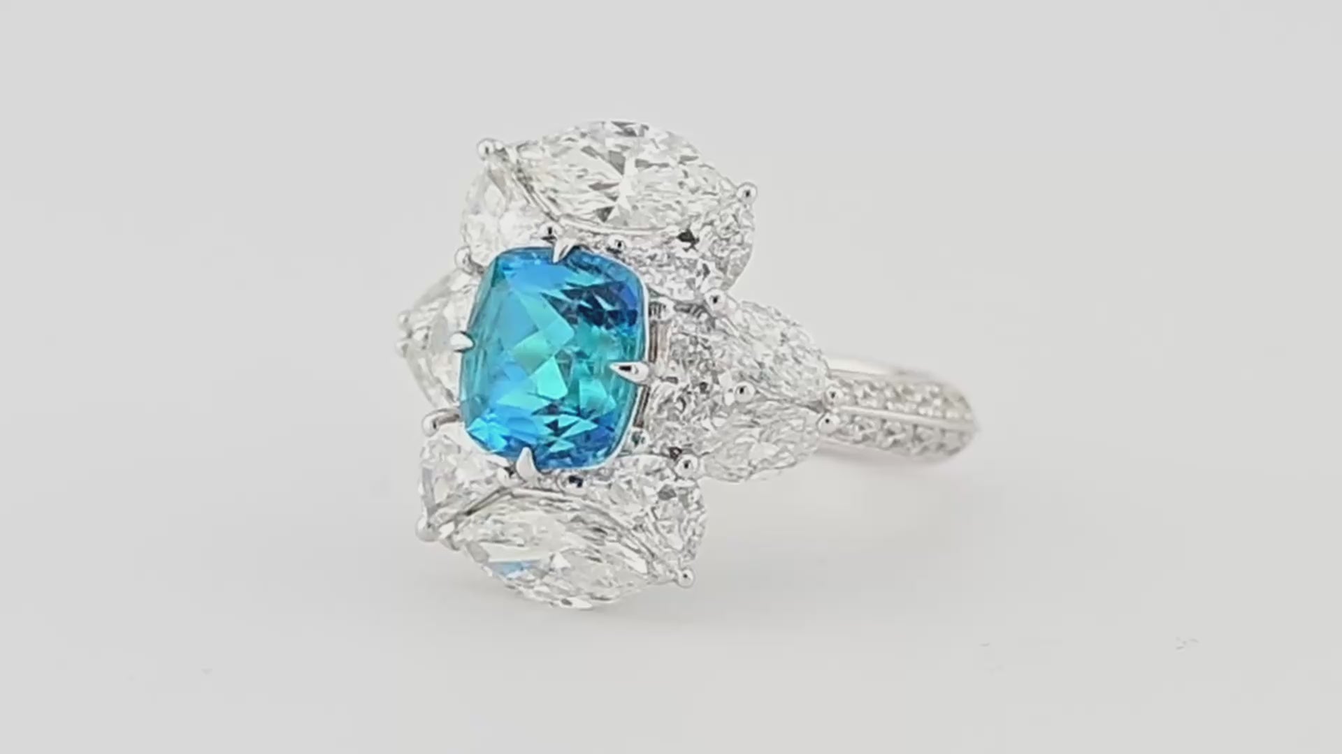 3.15ct Brazilian Paraiba Tourmaline & Diamond Ring | Gubelin