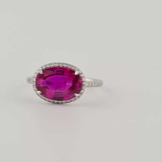 3.33 ct. Burma No-Heat Ruby & Diamond Ring | AGL