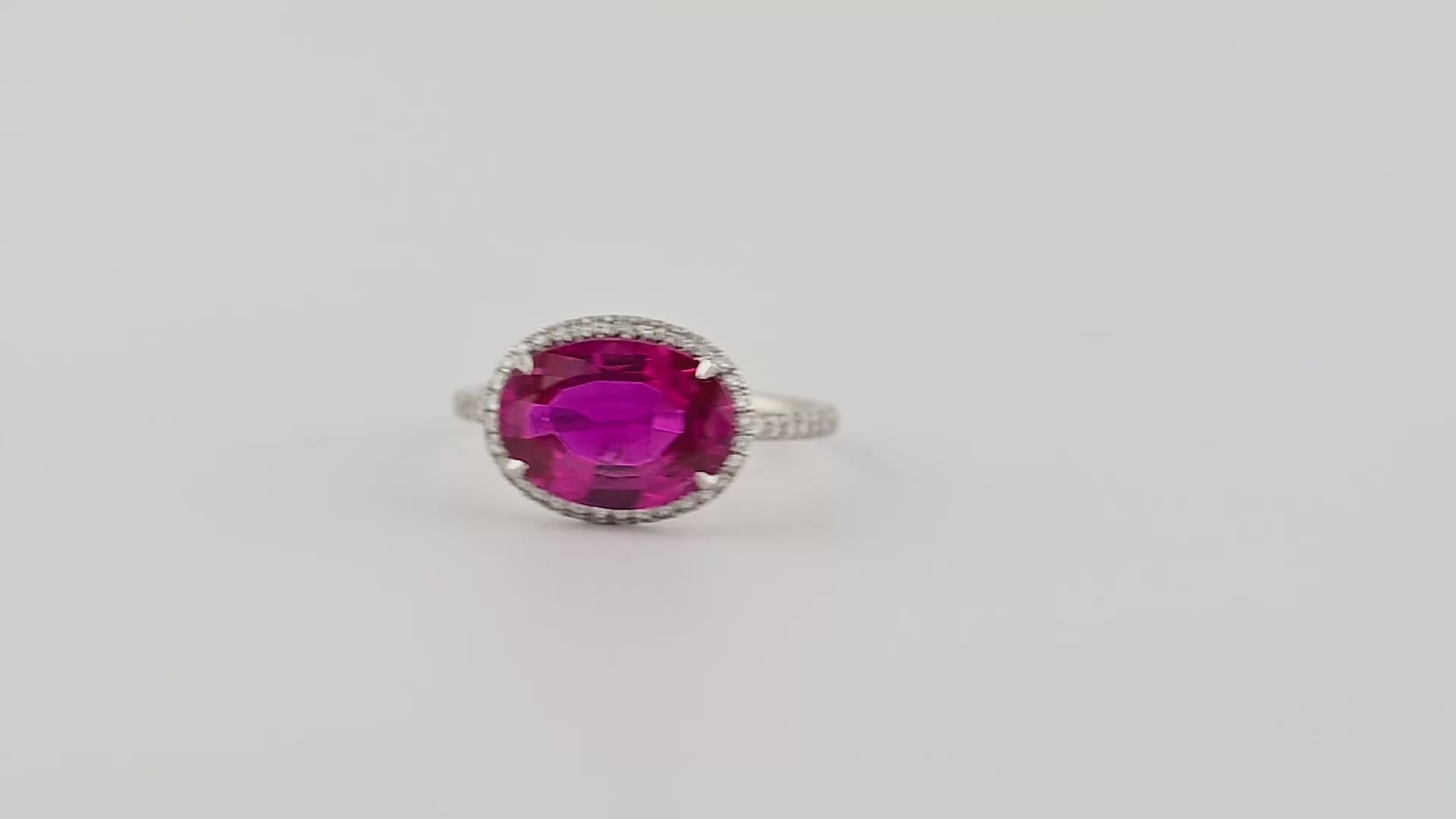 3.33 ct. Burma No-Heat Ruby & Diamond Ring | AGL