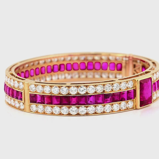 Cartier Ruby Diamond Bangle