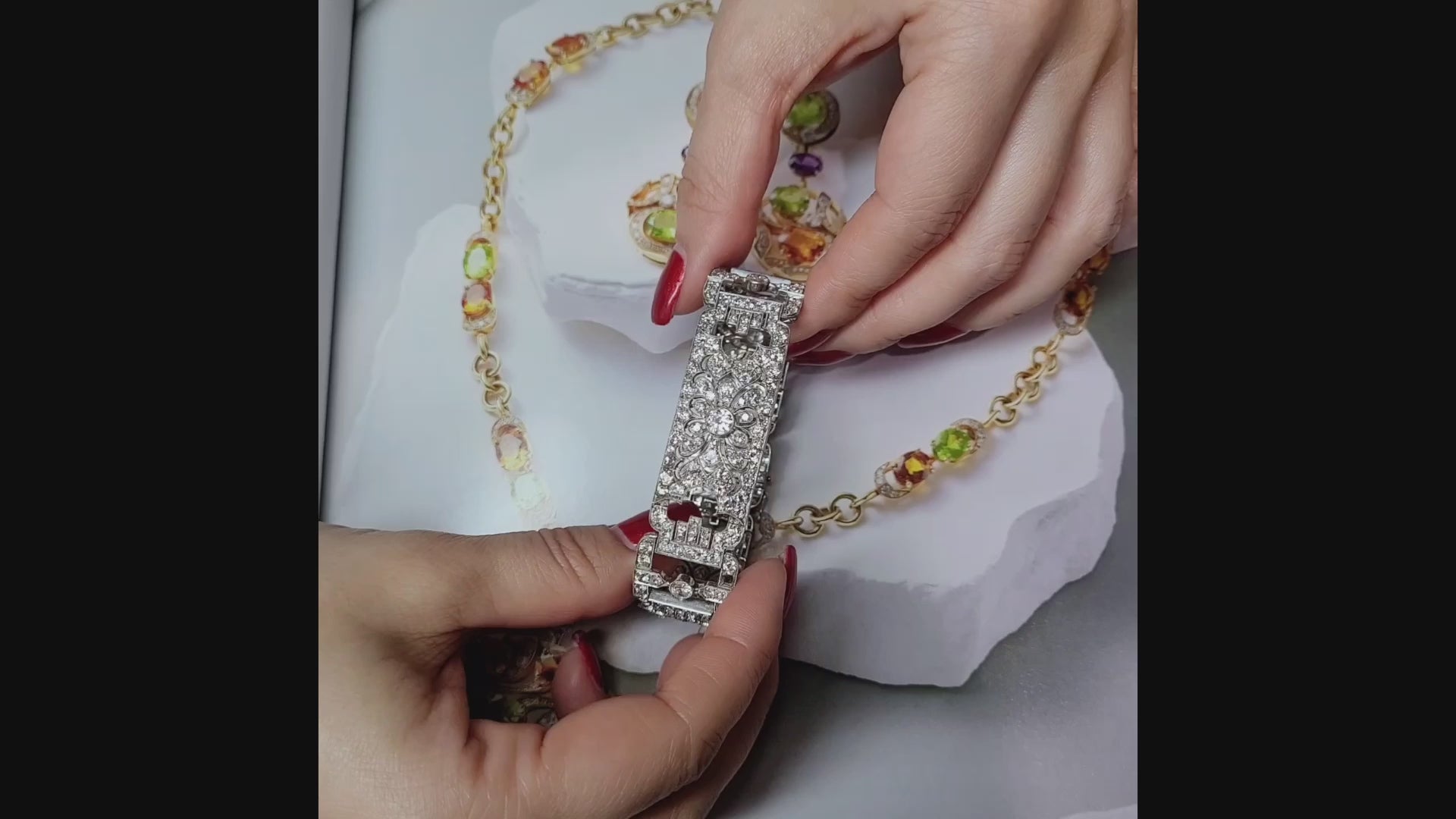 Art Deco Diamond Platinum Bracelet